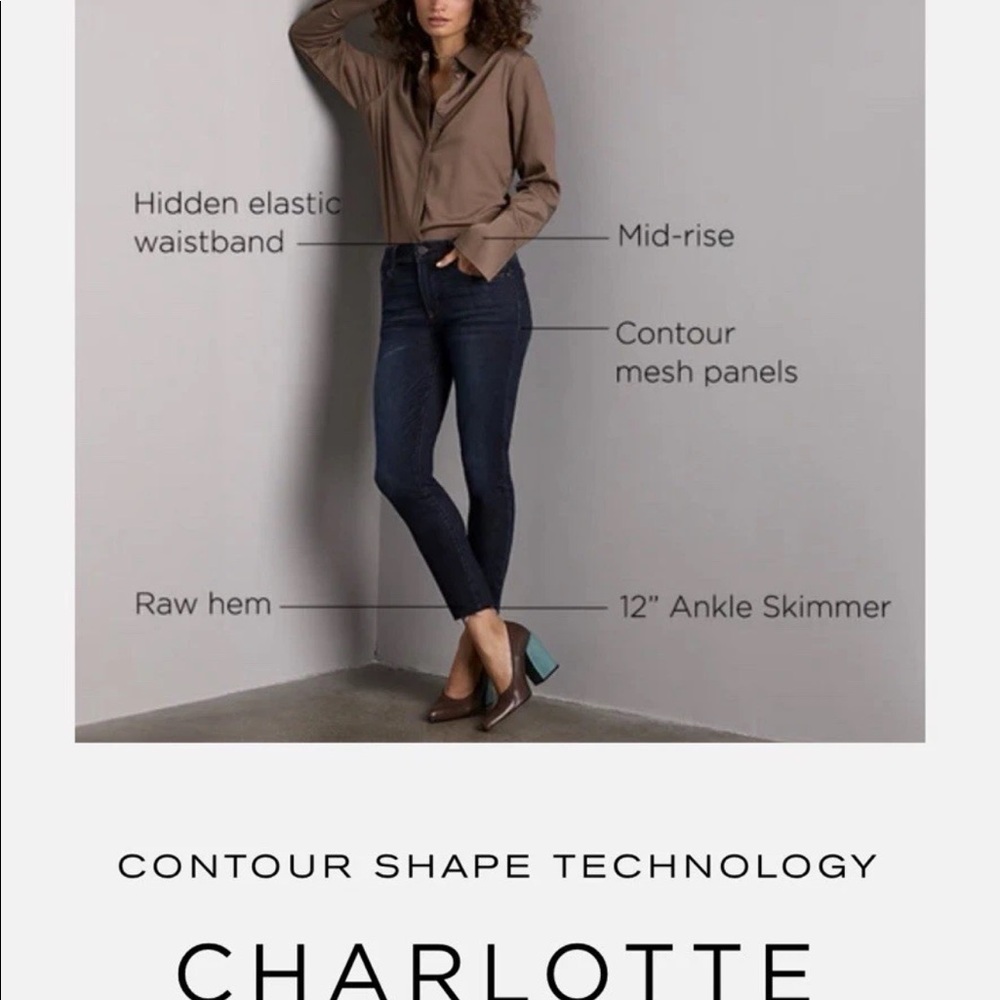 Wit & Wisdom Charlotte Mid Rise Skinny Raw Hem Women’s Jeans Size 0P NWT - Picture 3 of 11